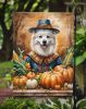 American Eskimo Thanksgiving Garden Flag Mailbox Decorative Yard Banner Outside Patio Artwork for Flower Beds, Garden Size, Multicolor