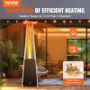 VEVOR Propane Patio Heater 48000BTU Pyramid w/Wheels for Outdoor Patio Bronze