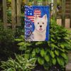 Westie West Highland White Terrier USA American Garden Flag Mailbox Flag Decorative Yard Flag Banner Outside Patio Artwork Yard Flower Beds