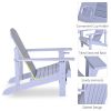 Wooden Adirondack Chair with Cup Holder – Outdoor Patio Lawn Furniture