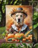 Yellow Labrador Retriever Thanksgiving Garden Flag Mailbox Decorative Yard Banner Outside Patio Artwork for Flower Beds, Garden Size, Multicolor