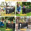 RAINBEAN Collapsible Heavy-Duty Folding Wagon Cart – Large Capacity Utility Cart for Camping, Beach & Garden (Black)