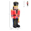 HOMCOM 6'Christmas Inflatable Nutcracker Toy Soldier, Outdoor Blow-Up Yard Decoration with LED Lights Display