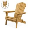 All-Weather Adirondack Large Foldable Chair – Natural Hemlock Wood Finish