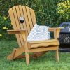 All-Weather Adirondack Large Foldable Chair – Natural Hemlock Wood Finish