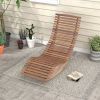 Outdoor Acacia Wood Rocking Chair Lounger – Ergonomic Patio Rocker, 360 lb Capacity