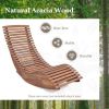 Outdoor Acacia Wood Rocking Chair Lounger – Ergonomic Patio Rocker, 360 lb Capacity