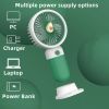 1 Pcs Handheld Fan Mini Personal USB Fan With Bracket; Rechargeable; Cute Flower Fruit Shape Portable Hand Held Fan; Table Fan For Cooling For Girls W