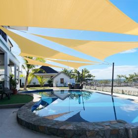 Artpuch Custom Size Sand Sun Shade Sail Triangle Canopy 185 GSM Durable Fabric UV Block Awning for Outdoor Patio Garden Backyard (Customized Avai (size: 26X28X28)