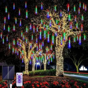 Outdoor Christmas lights, outdoor Halloween lights, LED meteor shower lights, suitable for Christmas, weddings, parties, festivals, gardens (Quantity: 4pcs)