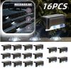 16 solar outdoor deck lights, garden lights, atmosphere lights, LED walk lights, light source control, suitable for balconies, terraces, stair fences