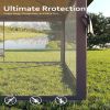 13x13FT Outdoor Pop Up Canopy Tent with Netting Adjustable Height Top Heavy Duty Steel Frame UV50 Plus Sun Protection Easy Setup Shelter for Camping B