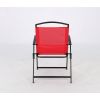 5-Piece Outdoor Dining Set – Black & Red Sling Chairs with Glass Table