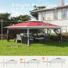 13x13FT Outdoor Pop Up Canopy Tent with Netting Adjustable Height Top Heavy Duty Steel Frame UV50 Plus Sun Protection Easy Setup Shelter for Camping B