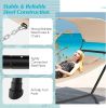Hanging Hammock with Stand, Patio Hanging Chaise Lounge Chair w/Canopy, Cushion, Pillow & Storage Bag