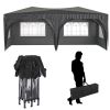 10 x 20 ft Heavy Duty Awning Canopy Pop Up Gazebo Marquee Party Wedding Event Tent with 6 Removable Sidewalls & Carry Bag