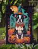 Boston Terrier Witchy Halloween Garden Flag Mailbox Flag Decorative Yard Flag Banner Outside Patio Artwork Yard Flower Beds, Garden Size, Multicolor