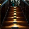 16 solar outdoor deck lights, garden lights, atmosphere lights, LED walk lights, light source control, suitable for balconies, terraces, stair fences,