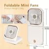Handheld Portable Fan; Rechargeable Power Bank USB Mini Fan; Small Personal Fan With 3 Speeds; 3000 MAh Battery Operated Foldable Desk Fan; Neck Fan W