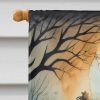 Dancing Skeletons Spooky Halloween House Flag Large Porch Sleeve Pole Decorative Outside Yard Banner Artwork Wall Hanging, Polyester, House Size, Mult