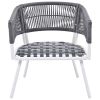 4-Piece Patio Furniture Set – Deep Seating Outdoor Sofa with Acacia Wood Table & Thick Cushions