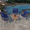 4-Piece Patio Furniture Set – Deep Seating Outdoor Sofa with Acacia Wood Table & Thick Cushions