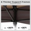 13x13FT Outdoor Pop Up Canopy Tent with Netting Adjustable Height Top Heavy Duty Steel Frame UV50 Plus Sun Protection Easy Setup Shelter for Camping B