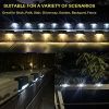 16 solar outdoor deck lights, garden lights, atmosphere lights, LED walk lights, light source control, suitable for balconies, terraces, stair fences