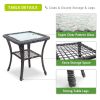 3-Piece Wicker Swivel Rocker Patio Set – 360° Chairs with Cushions & Glass Table