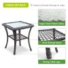 360-Degree Patio Wicker Swivel Rocker Chairs Set;  Outdoor Rattan Rocking Bistro Sets with Cushions and Table