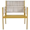 4-Piece Outdoor Rope Patio Furniture Set with Tempered Glass Table & Thick Cushions
