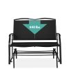 2 Seat Mesh Patio Loveseat Sw g Glider Rocker with Armrests