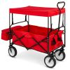 Collapsible Utility Wagon Cart Indoor/Outdoor with Canopy