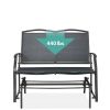 2 Seat Mesh Patio Loveseat Sw g Glider Rocker with Armrests