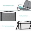 2 Seater Mesh Patio Loveseat Sw g Glider Rocker with Armrests