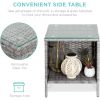 3 Piece Grey PE Wicker Outdoor Patio Furniture Dining Set