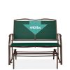 2 Seat Mesh Patio Loveseat Sw g Glider Rocker with Armrests