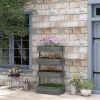 4 Tier Vertical Wooden Planter Box Raised Bed