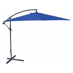 10 Ft Offset Cantilever Patio Umbrella (Option: Royal Blue Canopy Shade)