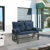 Outdoor Garden Patio Rocking Glider Chair Loveseat