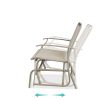 2 Seat Mesh Patio Loveseat Sw g Glider Rocker with Armrests